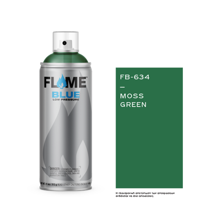 Spray Flame Blue 400ml, Moss Green
